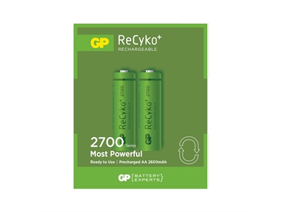 GP 2'li ReCyko 2700 Serisi Ni-Mh Şarj Edilebilir AA Kalem Pil (GP270AAHCEMTR-2GB2) - 4891199077746
