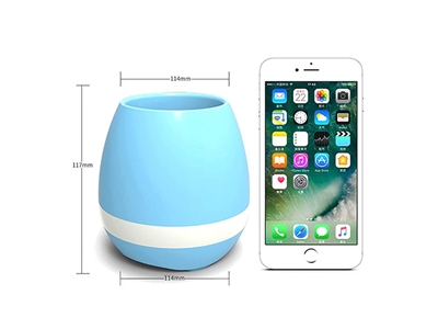 Mikado MD-P15BT Mavi TF Kart Destekli Çiçek Saksı Akıllı Dokun Bluetooth Speaker - 8680096052576