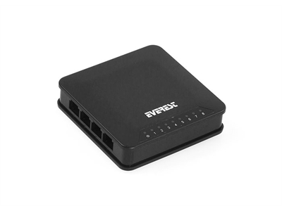 Everest ESW08B 8 Port 10/100Mbps Ethernet Switch Hub - 8680096036156