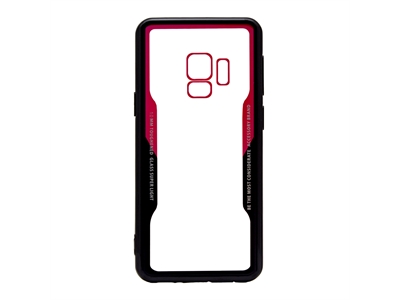 X-Style Galaxy S9 Süper Slim Siyah - Kırmızı Çerçeveli Kapak