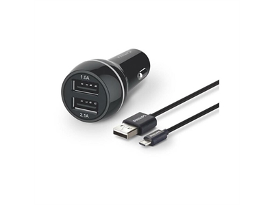 Philips DLP2357U/10 Ultra Hızlı Çiftli Araç Şarj Başlığı Ve Micro Usb Kablo 5V/3.1A 15.5W - 4895185614496