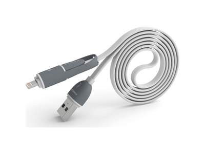 Pineng PN-301 Lightning ve Micro USB Beyaz Kablo