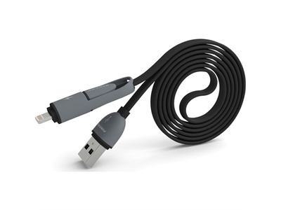 Pineng PN-301 Lightning ve Micro USB Siyah Kablo