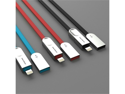 Pineng PN-307 Lightning ve Micro USB Mavi Kablo - 6952202281654
