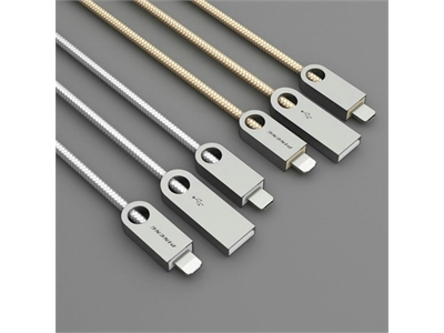 Pineng PN-310 Çift Yönlü Lightning & Micro USB 1 Metre Altın Data Şarj Kablosu - 6952202281609