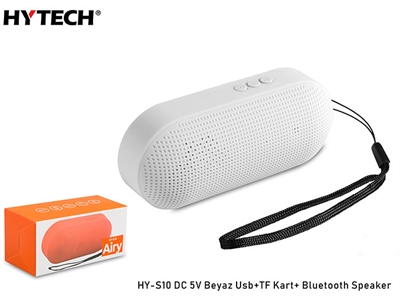 Hytech HY-S10 Beyaz Usb+TF Kart DC 5V Bluetooth Speaker - 8680096085529