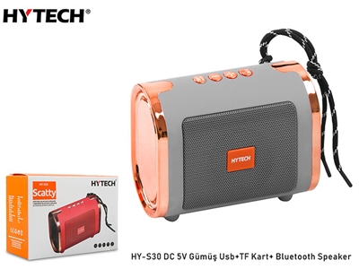 Hytech HY-S30 Gümüş Usb+TF Kart DC 5V Bluetooth Speaker - 8680096085604