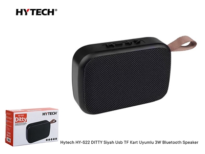 Hytech HY-S22 DITTY Siyah Usb TF Kart Uyumlu 3W Bluetooth Speaker - 8680096094644