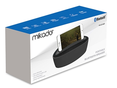 Mikado MD-2018BT Siyah Bluetooth 5W TF+FM Destekli Speaker - 8680096060847