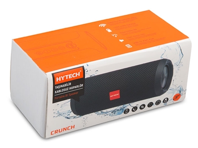 Hytech HY-S15 Crunch 3.7V- 5V/500ma Siyah Aux+Usb+TF Kart destekli 5w*2 - 95dB Bluetooth Speaker - 8680096081934
