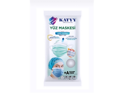 Katyy 3 Katlı Yumuşak Elastik Kulaklı Cerrahi Maske / 10'lu Paket - 8683036294029