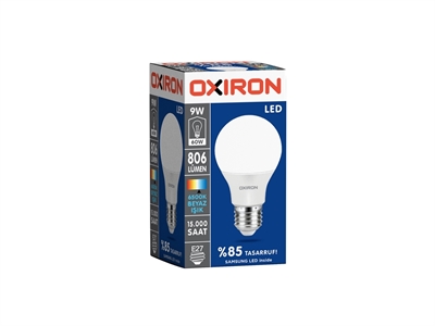 Oxiron Led Ampul 9W 806LM 6500K E27 Beyaz Işık Yerli Üretim (Samsung Led) - 3'lü Paket - 8682615910008