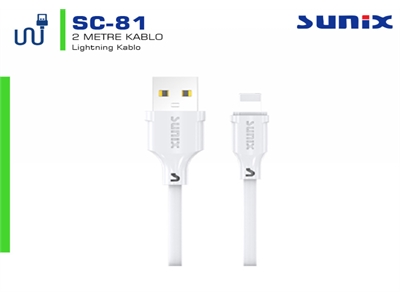 Sunix Sc-81 2.4A 2 Metre Lightning Usb Kablo - 8699261115268