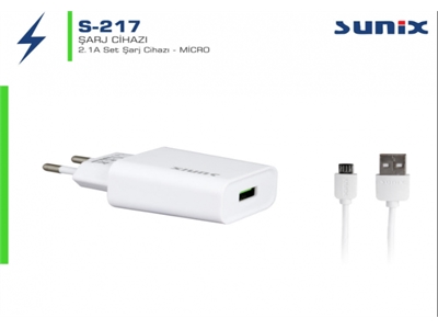 Sunix S-217 iPhone Lightning 2.1A Seyahat Şarj Aleti - 8699261114292