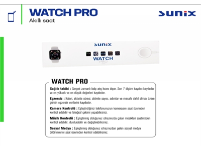 Sunix Watch Pro Akıllı Saat 44mm - 8699261136799