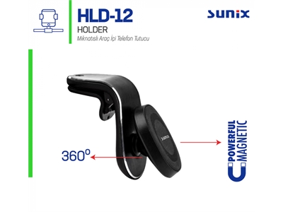 Sunix Hld-12 Mıknatıslı Araç İçi Telefon Tutucu - 8699261130681