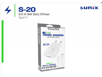 Sunix S-20 2A Type-C Seyahat Şarj Aleti - 8699261137031