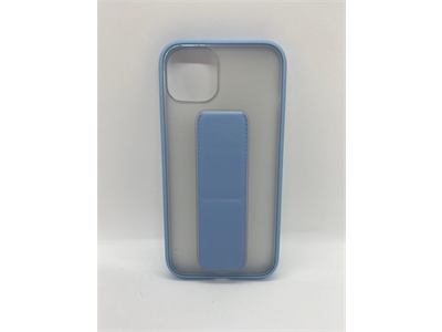 Vision Apple iPhone 13 Manyetik Standlı Buzlu Cam Mavi Silikon Kılıf - 9783598224950