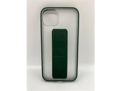 Vision Apple iPhone 13 Manyetik Standlı Buzlu Cam Koyu Yeşil Silikon Kılıf - 9783598224953