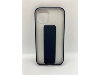 Vision Apple iPhone 12 Pro Manyetik Standlı Buzlu Cam Lacivert Silikon Kılıf - 9783598224975