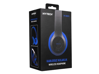 Hytech HY-XBK70 Siyah/Mavi TF Kart Özellikli Bluetooth Kulaklık - 8680096082276