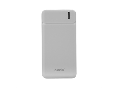 Asonic AS-P20 20000 mAh 2 USB Output Powerbank Beyaz Taşınabilir Pil Şarj Cihazı
