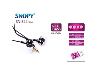 Snopy SN-322 Metal Gövdeli Luks Stereo Kulaklık Siyah