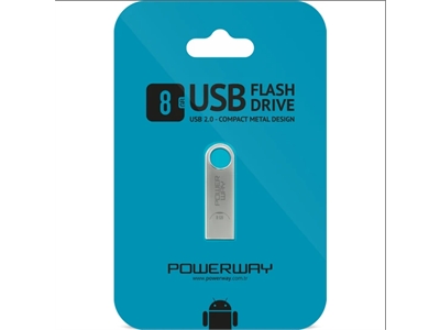 Powerway 8 GB Metal Usb Flash Bellek