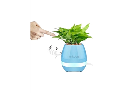 Mikado MD-P15BT Mavi TF Kart Destekli Çiçek Saksı Akıllı Dokun Bluetooth Speaker - 8680096052576