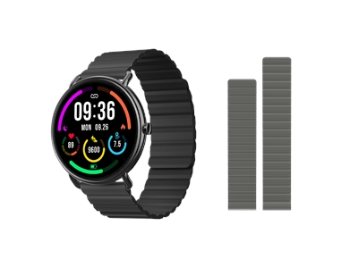 Soultech EON Plus SW005S Akıllı Saat 1.43” AMOLED Ekran IP68 Siyah+Gri Kordon Hediyeli - 8681000020339