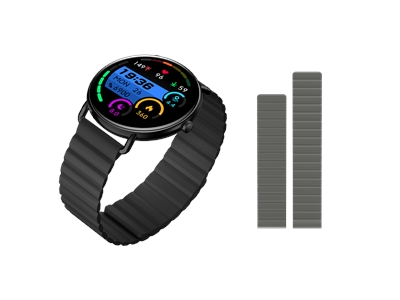 Soultech EON Plus SW005S Akıllı Saat 1.43” AMOLED Ekran IP68 Siyah+Gri Kordon Hediyeli - 8681000020339