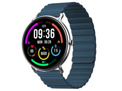 Soultech EON Plus SW005L Akıllı Saat 1.43” AMOLED Ekran IP68 Lacivert+Gri Kordon Hediyeli