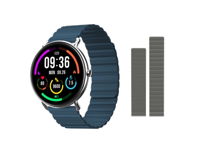 Soultech EON Plus SW005L Akıllı Saat 1.43” AMOLED Ekran IP68 Lacivert+Gri Kordon Hediyeli - 8681000020346