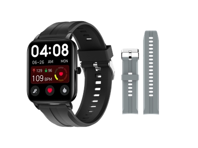 Soultech EON SW004S Akıllı Saat 1.83” TFT Ekran IP68 Siyah+Gri Kordon Hediyeli