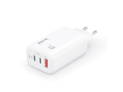 Wizz WS465B 67W 3 Port USB-A+USB-C+USB-C Seyahat Şarj Aleti
